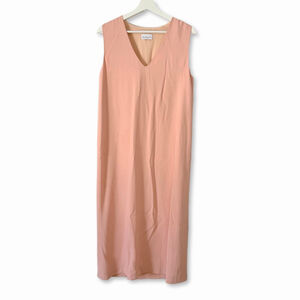 RAEY Pink V Neck Sleeveless Midi Dress Size 8